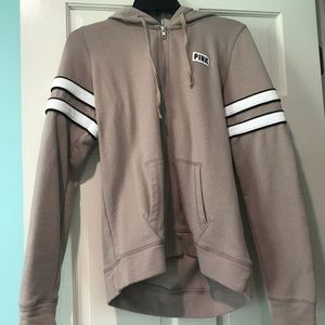 PINK zip up sweater top